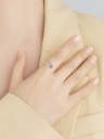 Dame ring med måne D1388 4