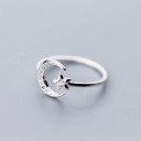 Dame ring med måne D1533 1