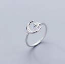 Dame ring med måne D1533 3