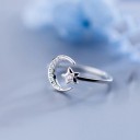 Dame ring med måne D1533 4