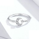 Dame ring med måne D1832 2
