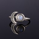 Dame ring med måne D1967 5