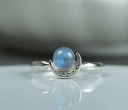 Dame ring med måne D2190 4