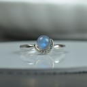 Dame ring med måne D2190 6