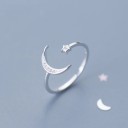 Dame ring med måne D2258 5