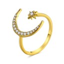 Dame ring med måne D2433 6