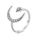 Dame ring med måne D2433 7