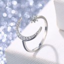 Dame ring med måne D2433 2
