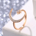Dame ring med måne D2433 3