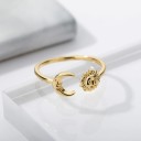 Dame ring med måne D2737 3