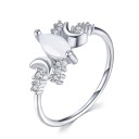 Dame ring med måne D2909 7
