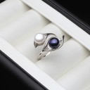 Dame ring med perle D1148 3