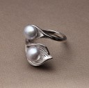 Dame ring med perle D1148 5