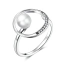 Dame ring med perle D1846 4