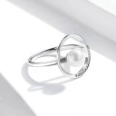 Dame ring med perle D1846 2
