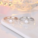 Dame ring med perle D2922 4