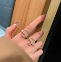 Dame ring med perle D2924 3