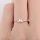Dame ring med perle D2945 3