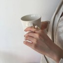 Dame ring med perle 4