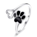 Dame ring med poteaftryk J429 4
