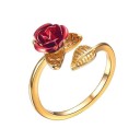 Dame ring med rose D2608 7