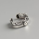 Dame ring med smilende ansigt D2964 3