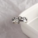 Dame ring med smilende ansigt D2964 4