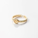 Dame ring med smilende ansigt D966 3