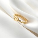 Dame ring med smilende ansigt D966 4