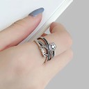 Dame ring med smiley ansigt D2055 5