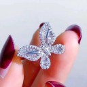 Dame ring med sommerfugl D1626 3
