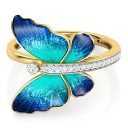 Dame ring med sommerfugl D2488 3