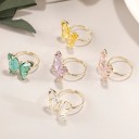 Dame ring med sommerfugl D2587 4