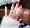 Dame ring med sommerfugl D2597 7
