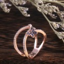 Dame ring med sommerfugl D2798 4