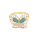 Dame ring med sommerfugl D2858 8