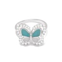 Dame ring med sommerfugl D2858 8