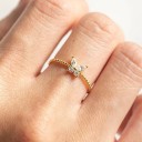 Dame ring med sommerfugl D2858 3