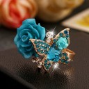Dame ring med sommerfugl D2899 5