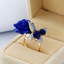 Dame ring med sommerfugl D2899 4