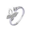 Dame ring med sommerfugl D2923 1