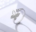 Dame ring med sommerfugl D2923 4