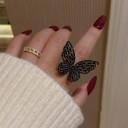 Dame ring med sommerfugl D2953 5