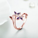 Dame ring med sommerfugle D1281 1
