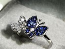 Dame ring med sommerfugle D1368 2