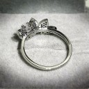 Dame ring med sommerfugle D1368 3
