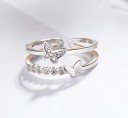 Dame ring med sommerfugle D1990 3