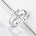 Dame ring med sommerfugle D1990 1
