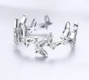 Dame ring med sommerfugle D2184 3