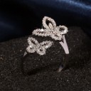 Dame ring med sommerfugle D2268 5
